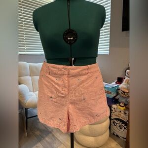 Pink Seersucker Women's Shorts